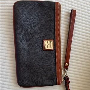 Dooney & Bourke Black and Tan Clutch